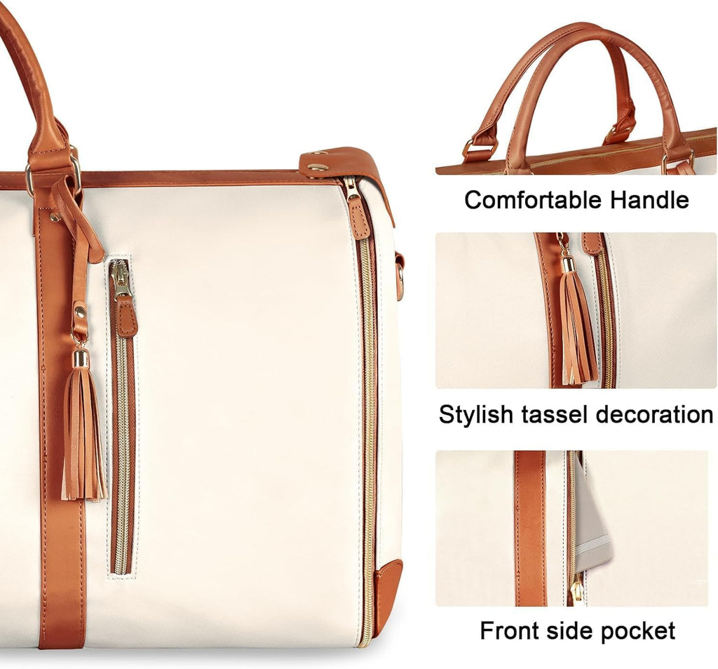 shopinow.in 2-in-1 Convertible Garment Duffle Bag with Shoe Pouch
